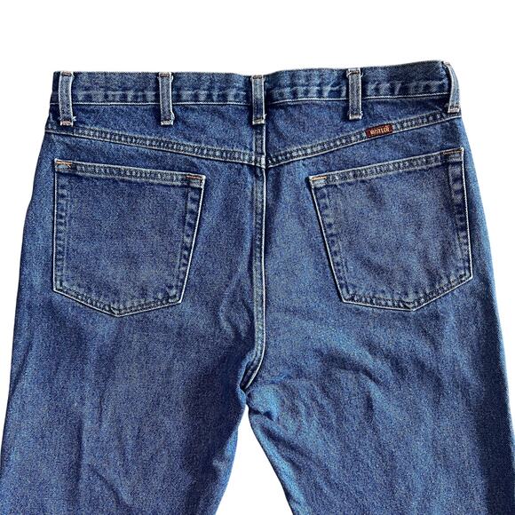 Rustler Classic Blue Denim Jeans Men’s 36x32 Straight Leg Medium Wash - Picture 3 of 11